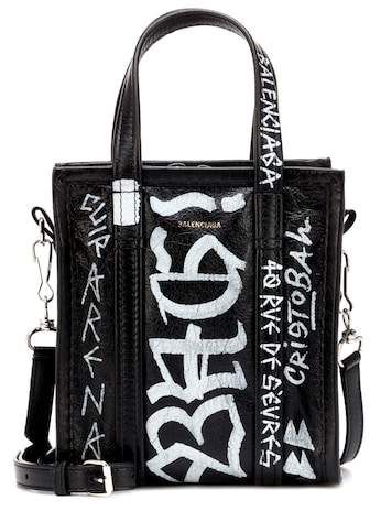 Balenciaga Graffiti Bazar XXS leather shopper Craft Clay, Snake Skin Bag, Painting Leather, Chanel Deauville Tote Bag, 가을 패션, Bergdorf Goodman, Tron, Diy Fashion, Dior Bag