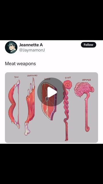 The Meme Joke on Instagram: "I’ll show you a meat weapon" Bow Staff, Meme Joke, Meat, Tattoos, Memes, On Instagram, Instagram