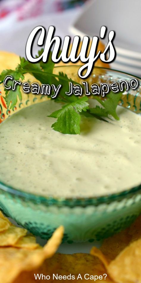 Chuys Jalapeno Dip Copycat, Chuys Green Sauce, Chewy Dip Recipe, Creamy Jalapeno Dip Chuys Easy, Chuy’s Jalapeño Ranch Dip, Chuys Jalepeno Ranch Dip, Chuy’s Creamy Jalapeno Dip, Jalapeño Sour Cream Dip, Chuys Green Sauce Recipe