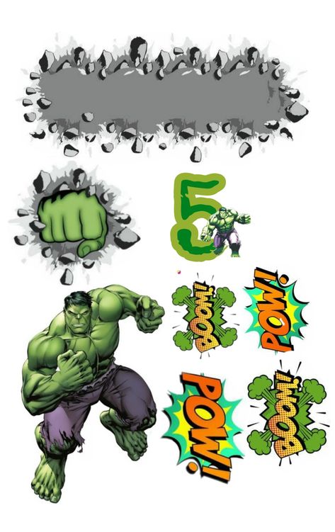 Hulk Theme Cake Topper Printable, Hulk Cake Topper Printable Free, Hulk Topper Printable, Topper Hulk Png, Hulk Cake Topper Printable, Hulk Cake Topper, Hulk Smash Cake, Hulk Decorations, Superhero Party Printables