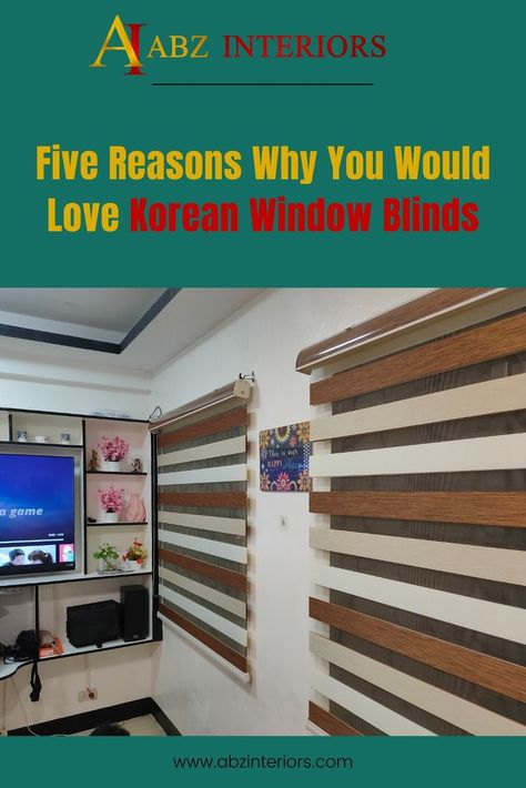 Korean Blinds, Three Color Woodlook, Color Brown Korean Blinds, Minimalist Home Interior, Blinds For Windows, Curtains With Blinds, Window Coverings, Minimalist Home, Blinds, Home Interior Design, Improve Yourself