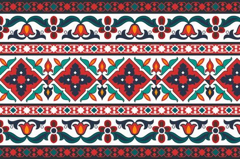 Azerbaijani & Turkish Ornament by Rasul's Shop on @creativemarket Patterns Islamic, Turkish Embroidery, Mughal Art Paintings, Turkish Textiles, Turkish Pattern, Turkish Style, Folk Art Flowers, Islamic Patterns, Paisley Art