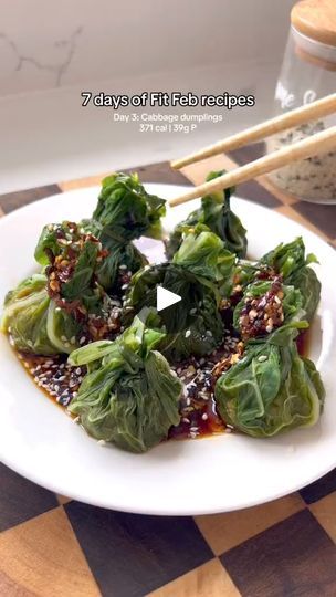 1K views · 16 reactions | CABBAGE DUMPLINGS 🥟 Day 3 of 7 fit recipes for February 371 calories, 39g protein #recipe #he | Victoriaminell | Sped Up Songs + Nightcore · Strangers (feat. Kenya Grace) [Sped Up] Low Cal Japanese Recipes, Healthy Low Calorie Asian Recipes, Low Calorie Korean Recipes, Napa Cabbage Korean Recipes, Asian Cabbage Pancakes, Kenya Grace, High Protein Low Calorie Recipes, Cabbage Dumplings, Protein Recipe