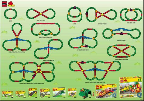 instructions for duplo sets (ex no 2933] Lego Duplo Train, Lego Diy Crafts, Lego Hacks, Lego Poster, Wooden Train Track, Lego Diy, Lego Activities, Lego Trains, Lego Craft