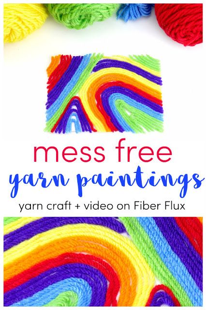 Yarn Art Elementary, Yarn Art For Preschoolers, Yarn Painting Preschool, Yarn Craft Preschool, Kindergarten Fiber Art Projects, Easy Fiber Art Projects, Paint With Yarn, Community Art Projects Ideas, Fiber Art Lessons High School