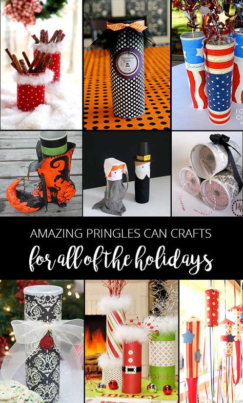 Upcycle Pringles Can Diy, Reuse Pringles Can Diy, Upcycle Pringles Can, Crafts Using Pringles Can Ideas, Repurpose Pringles Can, Pringle Tube Crafts, Small Pringles Can Ideas, Recycled Pringles Can Crafts, Craft With Pringles Can