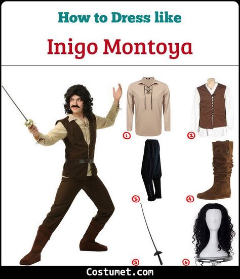 Indigo Montoya Costume, The Princess Bride Inigo Montoya, Princess Bride Trunk Or Treat, The Princess Bride Costumes, Inigo Montoya Costume, Wesley Princess Bride, Princess Bride Characters, Princess Bride Inigo Montoya, Princess Bride Costume