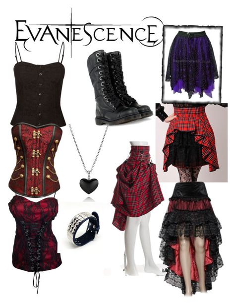 Amy Lee Costume, Amy Lee Inspired Outfits, Evanescence Amy Lee Outfit, Amy Lee Fashion, Evanescence Inspired Outfits, Evanescence Outfit Ideas, Evanescence Aesthetic Outfit, Amy Lee Style, Amy Lee Evanescence Outfits