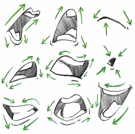 Drawing Mouths, Disney Style Drawing, Mitch Leeuwe, Drawing Face Expressions, Cartoon Drawing Tutorial, Cartoon Style Drawing, Mouth Drawing, Drawing Expressions, Figure Drawing Reference