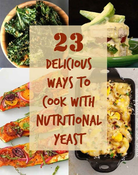 23 Delicious Reasons To Start Cooking With Nutritional Yeast...because there's no way to only get a small container... Nutritional Yeast Recipes, Yeast Recipes, Different Foods, Proper Nutrition, Nutritional Yeast, Vegan Cooking, Vegan Foods, Healthy Vegetarian, Vegan Eating