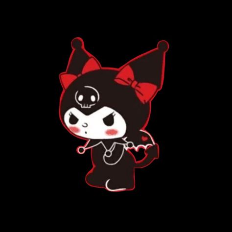 Hello Kitty, Black And Red, Kitty, Red, Black