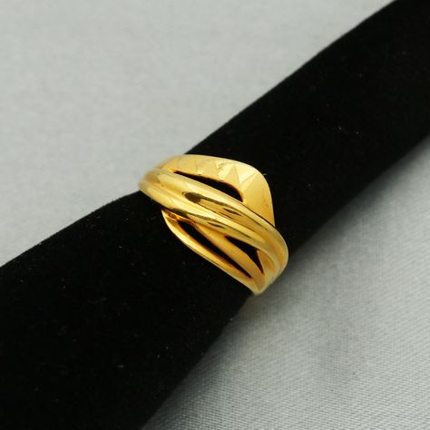 handmade Indian style artisan ring , solid yellow gold Jewelry weight is 4.24 grams approx, 1.2 centimeter wide. Pure Gold Ring Design For Women, Women Gold Rings Indian, Pure Gold Rings For Women, Women Rings Gold Design, Ring Designs Gold For Women, Gold Asthetics, Gold Ring Indian, Ladies Gold Rings, Modern Gold Ring