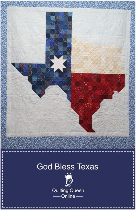 Texas Quilt, Lap Quilt Patterns, Quilt Pattern Book, Quilting Books, Quilting Blogs, Flag Quilt, Patriotic Quilts, Texas Star, Texas Flag