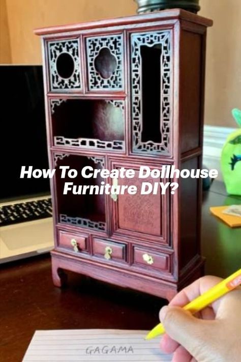 homemade dollhouse furniture Homemade Dollhouse Furniture, Homemade Dollhouse, Doll Furniture Tutorial, Dollhouse Bar, Dollhouse Furniture Tutorials, Dollhouse Tutorials, Dollhouse Miniature Tutorials, Doll House Plans, Dollhouse Miniatures Diy