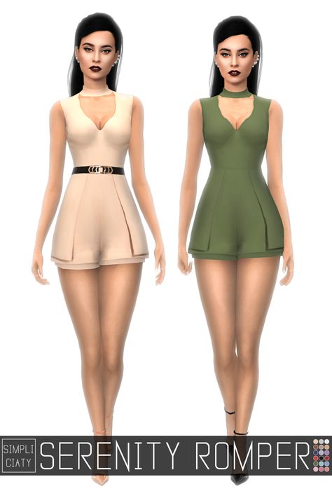 Sims 4 Cc Romper, Sims 4 Romper, Cc Dress, Female Sims, Pelo Sims, Sims 4 Mm Cc, Sims 4 Dresses, Sims 4 Mm, Sims 4 Downloads