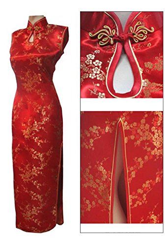 Fairy Women's Vtg Asian Red Long Chinese Wedding Dress Cheongsam: Clothing Qipao Black, Long Qipao, Moda China, Chinese Wedding Dress, Chinese Style Dress, Mode Chanel, Traditional Chinese Dress, Big Mood, Red Dress Women