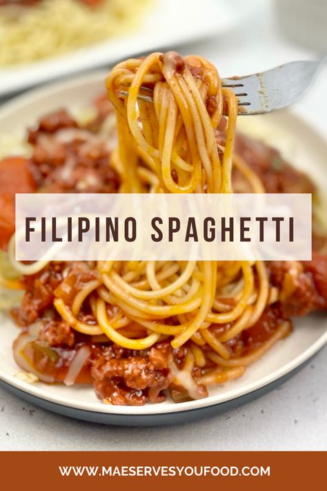 Filipino Pasta, Spanish Spaghetti, Filipino Spaghetti Recipe, Fancy Spaghetti, Asian Spaghetti, Filipino Spaghetti, Pasta Sauce Recipes Easy, Dinner 2023, Spaghetti Ingredients