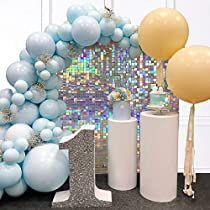 Check this out! Shimmer Backdrop, Baby Shower Cake Table, 70s Theme Party, Shimmer Wall Backdrop, Disco Decorations, Sequin Wall, Anniversary Party Decorations, Surprises For Husband, Sequin Backdrop