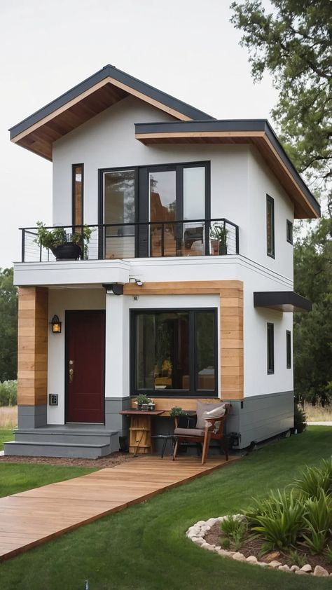 Innovative Tiny House Designs: Reimagining Space and Style - Fads Floor Plans And Layouts, Contemporary Tiny House, Simple House Exterior Design, Micro Living, Tiny House Designs, Tiny House Exterior, 2 Storey House Design, Affordable House Plans, Tiny House Interior Design