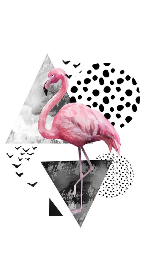 Geometric Poster Design, Flamingo Pictures, Flamingo Craft, Fancy Flamingo, Flamingo Wallpaper, Flamingo Decor, Flamingo Art, Geometric Poster, Pink Bird