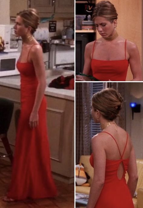 Estilo Rachel Green, Party Dress Red, Rachel Green Style, Rachel Green Outfits, Sleeveless Party Dress, Jenifer Aniston, Look Retro, Prom Dress Inspiration, Red Prom