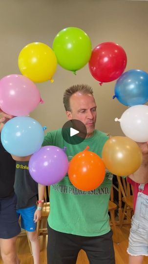 1.2M views · 1.7K comments | Crazy Spinning Balloons Game 🤪 | prize, balloon, entertainment | Crazy Spinning Balloons Game 🤪 Kids, Dad, and family play balloon party game with floating ring of balloons for colorful prizes. This video was... | By Benson Family | Pick one. Pick one. Let's see what the pink one. The pink one because you got a pink balloon. Oh, $25, $25, pick one. Pick a balloon. Whoo. I got light blue. Light blue. Let's go. The light blue paper. Go for it. Go for it. Yay. Nothing. Sorry nothing. Oh boy. Okay, the white one because you got the white balloon. You got the white balloon? What is it? What is it? Oh, your prize is $50. $50. Thank you. Oh my goodness. I can buy a unicorn with this. Yeah, I don't know about that. Whoo. And dad, before you do your turn, right here i Balloon Games For Adults, Benson Bros, Balloon Pop Game, Balloon Games For Kids, Balloon Party Games, Family Games Indoor, Floating Ring, Fun Halloween Party Games, Balloon Games