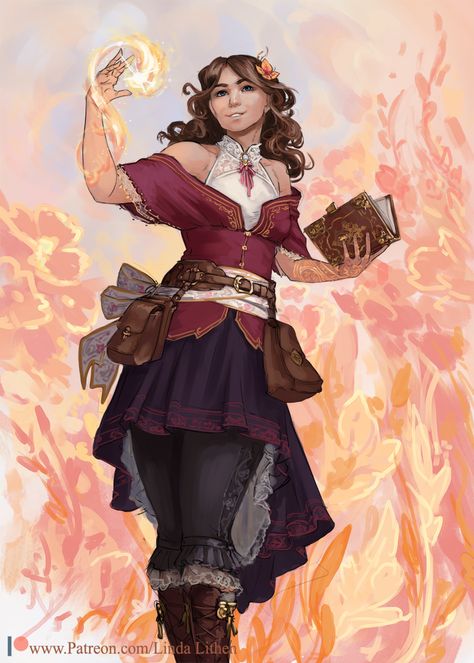 Dnd Sorcerer, Female Wizard, Dnd Art, Fantasy Illustration, Female Character Design, Art Poses, Fantasy Clothing, Character Creation, Dnd Characters