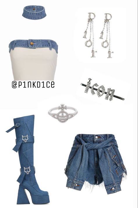 Stage Outfit Men, Blue Kpop Outfit, Korean Stage Outfits, Stage Outfits Polyvore, Blue Stage Outfit, K Pop Outfits Stage, Kpop Looks, K Pop Stage Outfits, Kpop Fashion Women