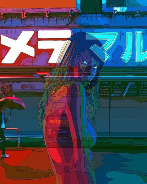 Mad Dog Jones's illustrations with a cyberpunk style | Collater.al Ghost In The Shell Wallpaper, Mad Dog Jones, Ghost In A Shell, Shell Aesthetic, Shell Wallpaper, Art Emotions, Art Cyberpunk, Neon Noir, Neo Tokyo