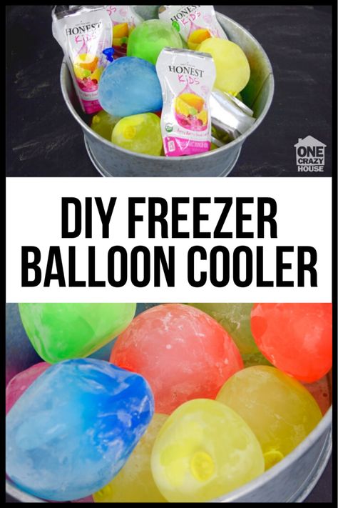 Frozen Water Balloons, Cookout Ideas, Family Time Activities, Frozen Balloons, Bunch Of Balloons, Diy Cooler, Summertime Crafts, Rummage Sale, Crazy House