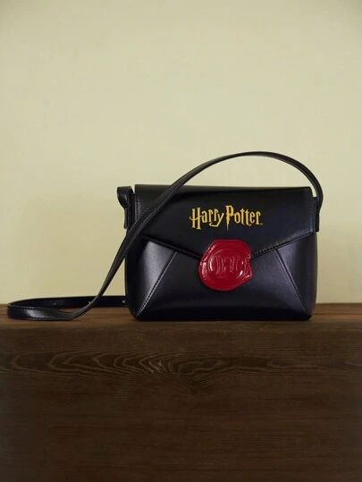 Harry Potter Hogwarts Letter, Black Envelope, Burgundy Bag, Hogwarts Letter, Black Envelopes, Adjustable Bag, Rhinestone Bow, Envelope Bag, Harry Potter Hogwarts