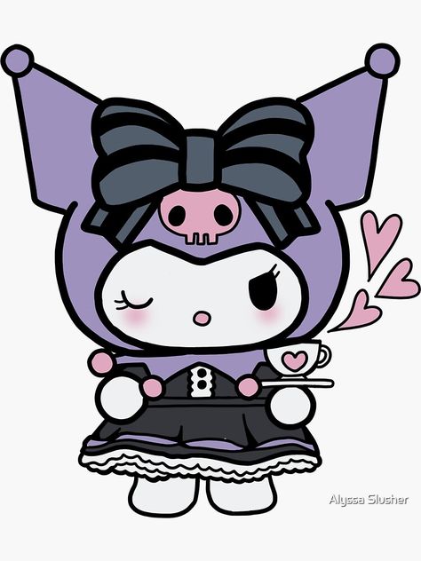 Cute Kuromi, Sketchbook Art, Kawaii Stickers, Art Base, Cat Stickers, Sketchbook Art Inspiration, Another One, Art Sketchbook, Princess Dress