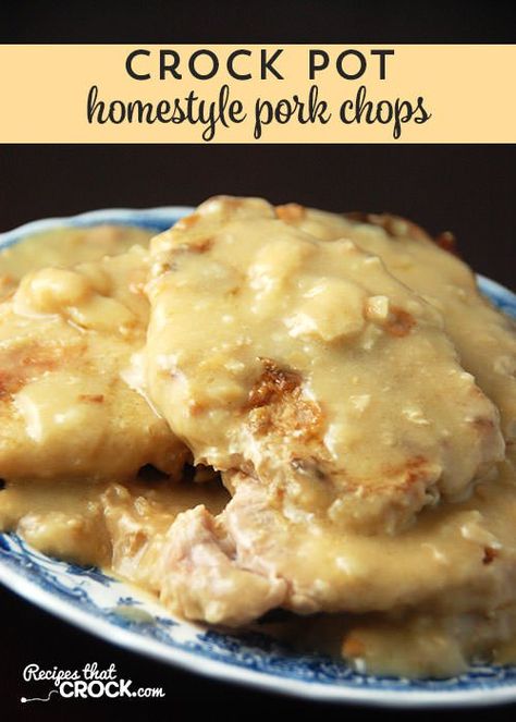 Pork Chop Recipes Crockpot, Pork Chop Recipe, Pork Chops And Gravy, Crockpot Pork Chops, Meat Lover, Slow Cooker Dinner, Crockpot Pork, Cooking Spray, Chops Recipe