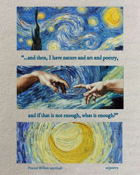 Van Gogh Aesthetic Painting, Van Gogh Wall Painting, The Starry Night Aesthetic, Van Gogh Paintings Aesthetic, Your Enough, Art Vangogh, Vincent Van Gogh Poster, فنسنت فان جوخ, Vincent Van Gogh Quotes