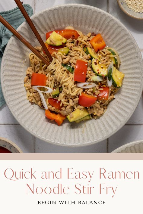 This easy ramen noodle stir fry features chewy ramen noodles, tons of veggies, your protein of choice, and a quick and delicious homemade stir fry sauce. Ramen Noodle Stir Fry, Homemade Stir Fry Sauce, Homemade Stir Fry, Easy Ramen, Noodle Stir Fry, Stir Fry Ingredients, Quick Stir Fry, Healthy High Protein Meals, Fry Sauce