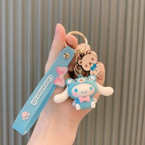 Hello Kitty Keychain Keychain: Cinnamoroll Color: Blue Hello Kitty Keychain, Melody Cinnamoroll, Car Key Ring, Anime Accessories, Rice Bead, Hello Kitty My Melody, All Things Cute, Sanrio Characters, How To Make Light