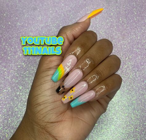 Scooby Doo Nails | 111NAILS Scooby Doo Halloween Nails, Scooby Doo Eyeshadow, Scooby Nail Art, Scooby Doo Inspired Nails, Scooby Doo Nails Simple, Scooby Doo Halloween Nail Art, Scooby Doo Nails Acrylic, Scooby Doo Nails, Cute Acrylic Nail Designs