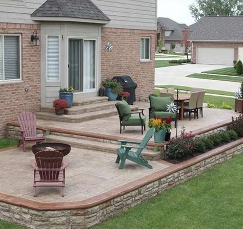 Saved Photos ￼ ￼ ￼ ￼ Concrete Patio Ideas, Cement Patio, Exposed Aggregate, Concrete Patio Designs, Patio Layout, Concrete Patios, Patio Steps, Patio Deck Designs, Patio Projects