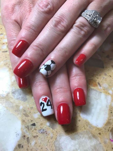 Short Nail Designs Butterfly, Nail Designs Butterfly, Sport Nails, Soccer Nails, Basketball Nails, Football Nail Designs, Jersey Nails, Sports Nails, Football Nails