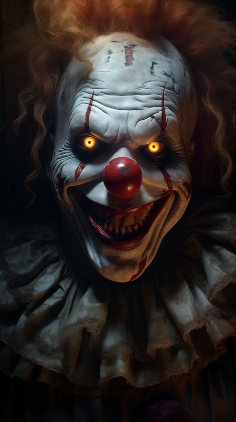 clown, grimm, laugh, scary, halloween, ai, art (1632x2912) by BobbyHill Horror Wallpaper Scary Hd, Creepy Clown Pictures, Skull Drawing Sketches, Scary Clown Face, Halloween Scary Face, Evil Clown Tattoos, Clown Horror, Creepy Halloween Decorations, Scary Wallpaper