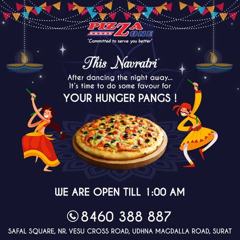 Navratri Recipes, Pizza Day, Restaurant Marketing, Pizza Restaurant, We Are Open, Tasty Food, Creative Ads, Food Art, Swift