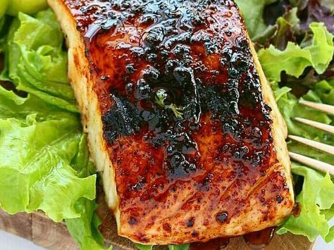 Maple Glazed Tilapia Recipe and Nutrition - Eat This Much Glaze For Fish, Glazed Tilapia, Orange Glazed Carrots, Maple Glazed Salmon, Tilapia Recipe, Paleo Appetizers, Teriyaki Glaze, Tilapia Recipes, Recipe Step By Step