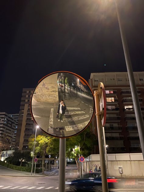 Korea Streets Aesthetic, Traffic Aesthetic, Traffic Mirror, Bubble Mirror, Traffic Mirrors, Fit Pics, Skater Aesthetic, Travel Pictures Poses, Image Swag