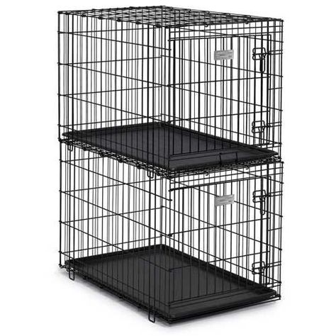 Stackable Crates, K9 Training, Puppy Crate, Dog Crates, Dog Kennels, Dog Daycare, Pin Image, Double Door, Dog Kennel