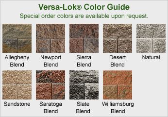 Versa-Lok Color Guide — Retaining Walls in Pittsburgh, PA Retaining Wall Color Ideas, Versa Lok Retaining Wall, Wall Color Ideas, Concrete Retaining Walls, Color Guide, Retaining Walls, Wall Ideas, Landscape Ideas, Pittsburgh Pa