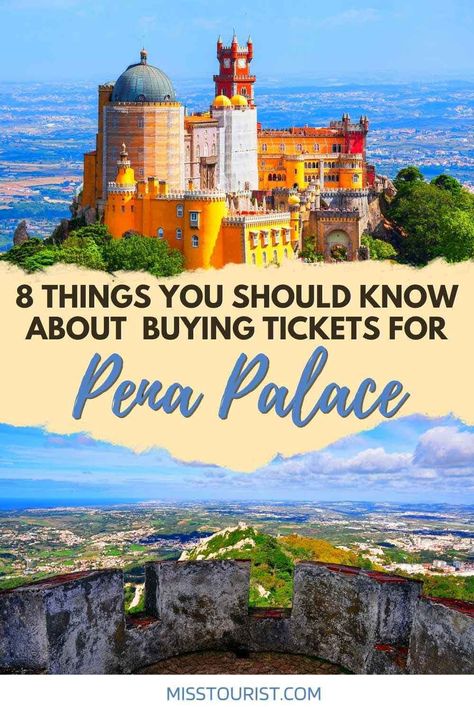 A detailed price comparison to help you get the best Pena Palace tickets. No waiting in line + practical information to help you make the most of your time! Pena Palace Portugal, Portugal Beaches, Transatlantic Cruise, Pena Palace, Portugal Food, Day Trips From Lisbon, Portugal Vacation, Azores Portugal, Travel Portugal