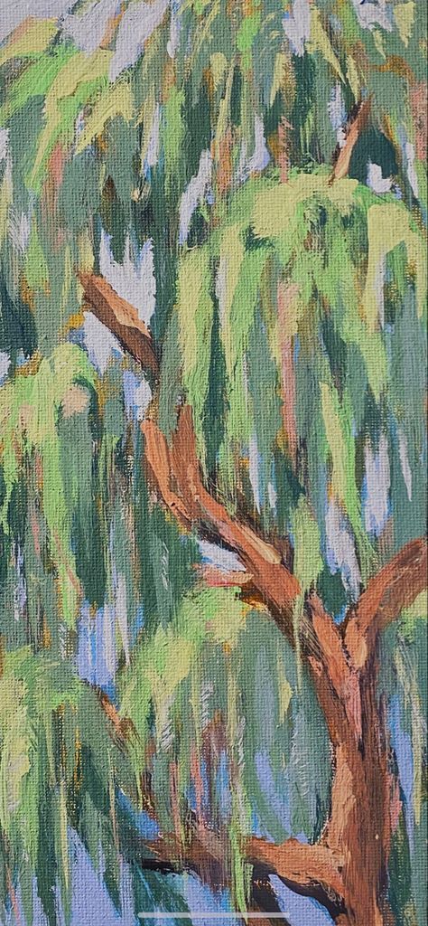 Painting Of Willow Tree, Willow Painting Acrylic, Willow Tree Acrylic Painting, Weeping Willow Painting Easy, Willow Tree Wallpaper Aesthetic, Willow Trees Drawing, Weeping Willow Tree Painting Acrylic, Weeping Willow Tree Painting Easy, Drawing Willow Tree