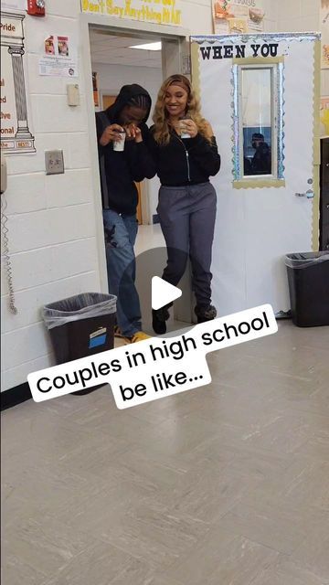 Berhanu Dallas on Instagram: "This is what we call puppy love! #morethateacher #explore #teacherofinstagram #teacherlife #teacherfunny #trending #highschool #love #relationships" Couples In School Hallway, Picture Day Photos Highschool, Middle School Relationships Be Like, Gf Sitting On Bf While Gaming, High School Relationship Goals Cute, Cute Couple Video Call, High School Teen Couples, School Videos Highschool, Guy Best Friend Pictures Friendship