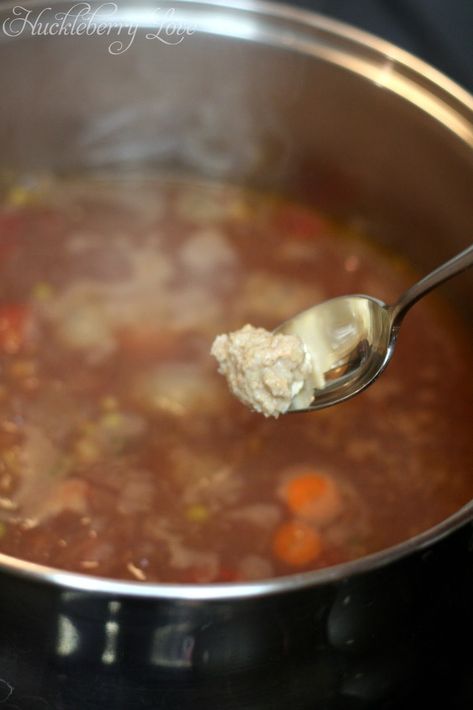 Huckleberry Love: Grandmother's Beef Vegetable Soup with Homemade Dumplings {Recipe}