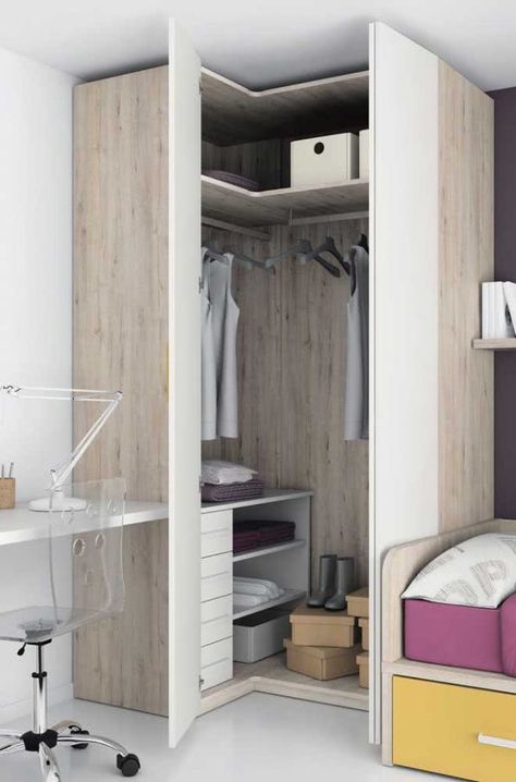 Corner Wardrobe Closet, Corner Closet, Armoire D'angle, Corner Wardrobe, Closet Layout, Wardrobe Room, Bedroom Closet Design, Wardrobe Design Bedroom, غرفة ملابس